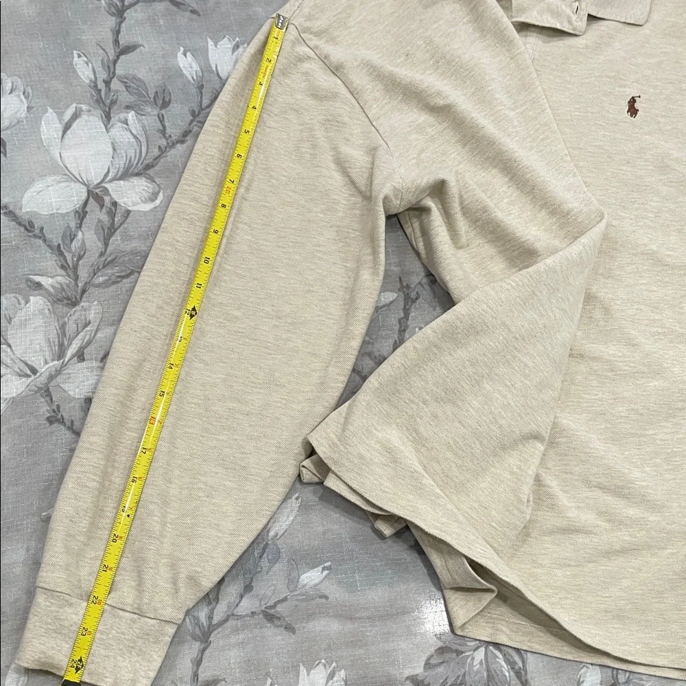 Polo Ralph Lauren Beige Long Sleeve Polo - Men’s XXL